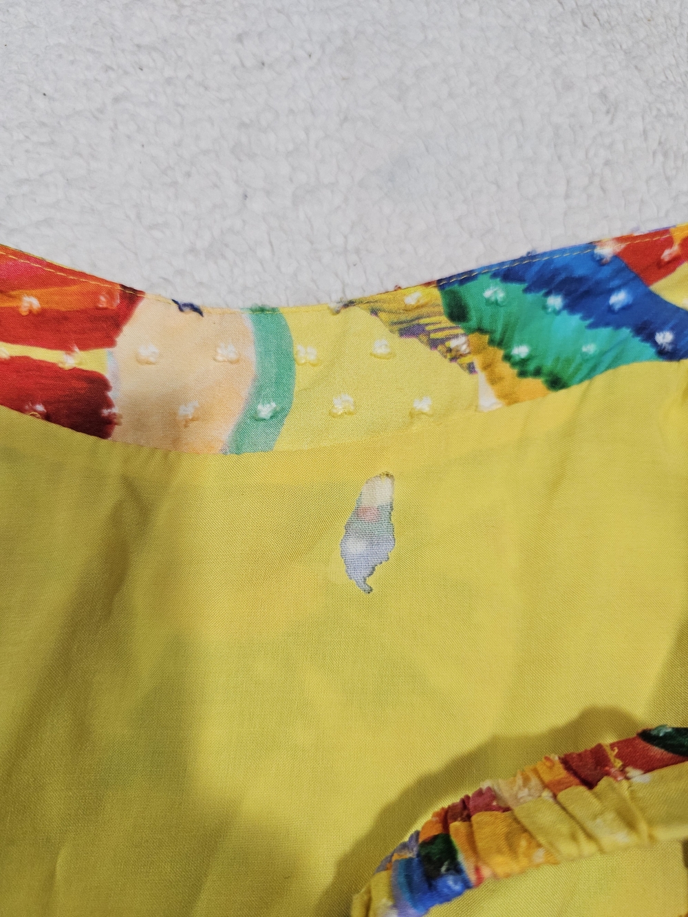 Anthropologie Farm Rio Yellow Textured Tropical Floral Maxi Dress Women's M - Picture 16 of 16